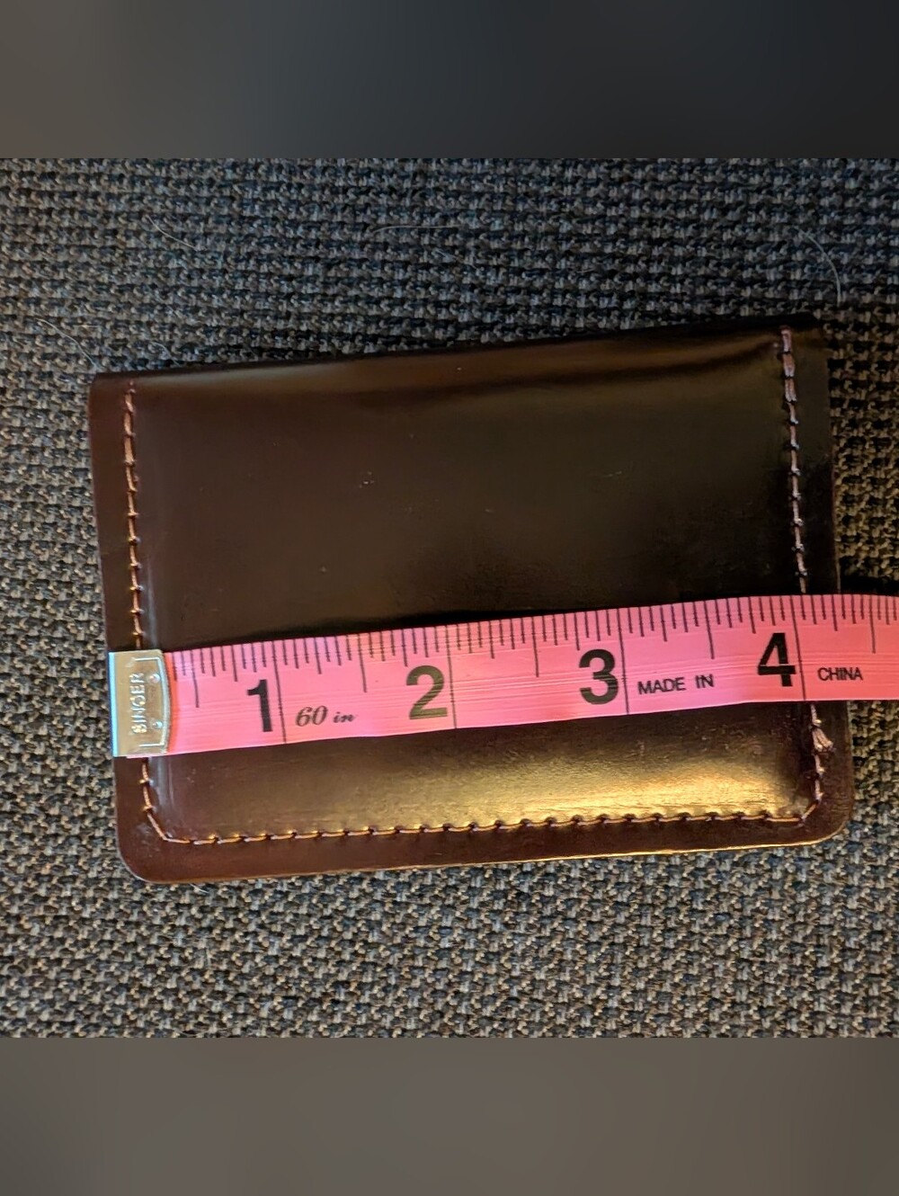 Hanks Men’s Leather Card Wallet - Brown - Picture 6 of 6